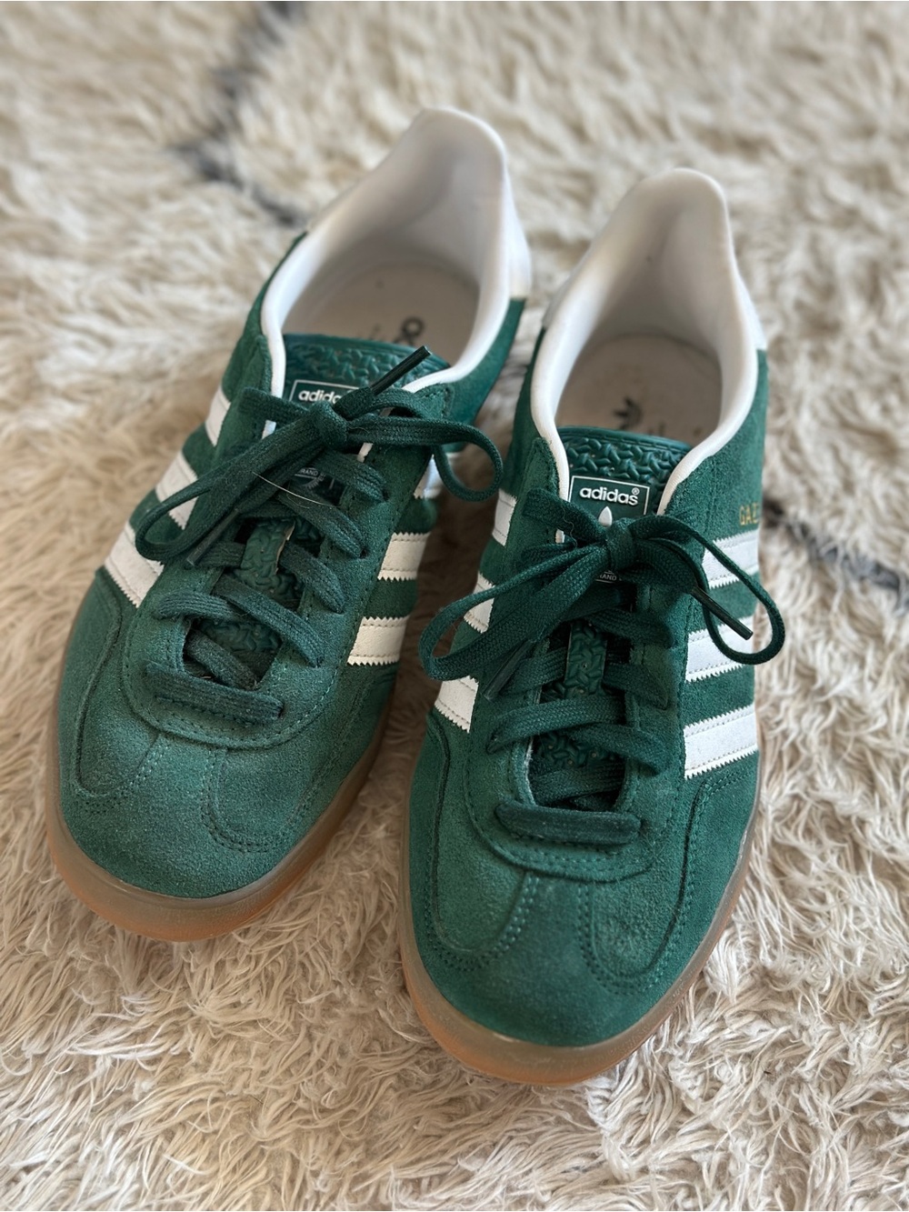 Adidas green suede Gazelle sneaker